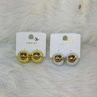 VM Imitation Gold Plated And Silver Plated Stud Earrings