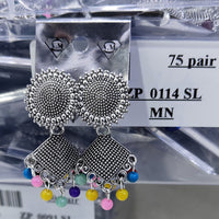 VM Imitation Oxidised Plated Beads Dangler Earrings