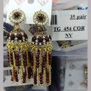 VM Imitation Gold Plated Austrian Stone And Beads Dangler Earrings