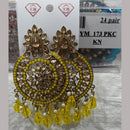 VM Imitation Gold Plated Crystal Stone And Beads Dangler Earrings