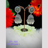 VM Imitation Oxidised Plated Jhumki Earrings