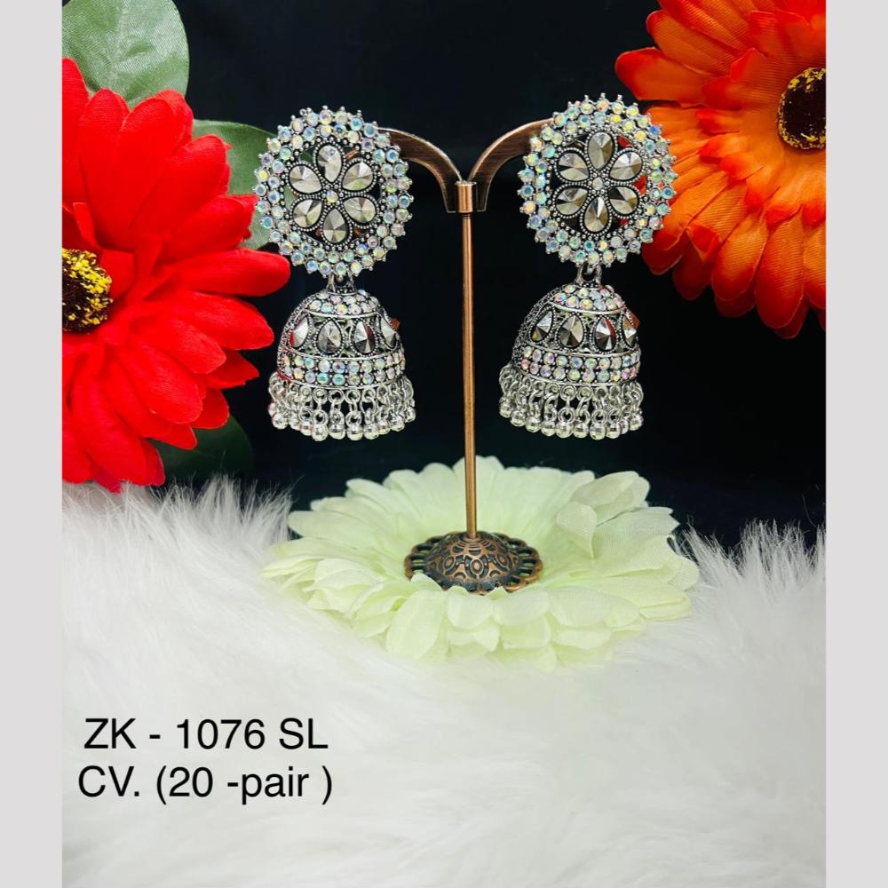 VM Imitation Oxidised Plated Jhumki Earrings