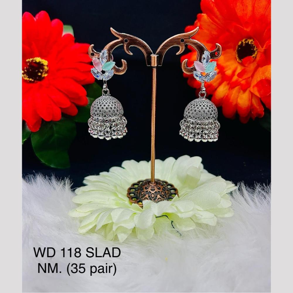 VM Imitation Oxidised Plated Jhumki Earrings