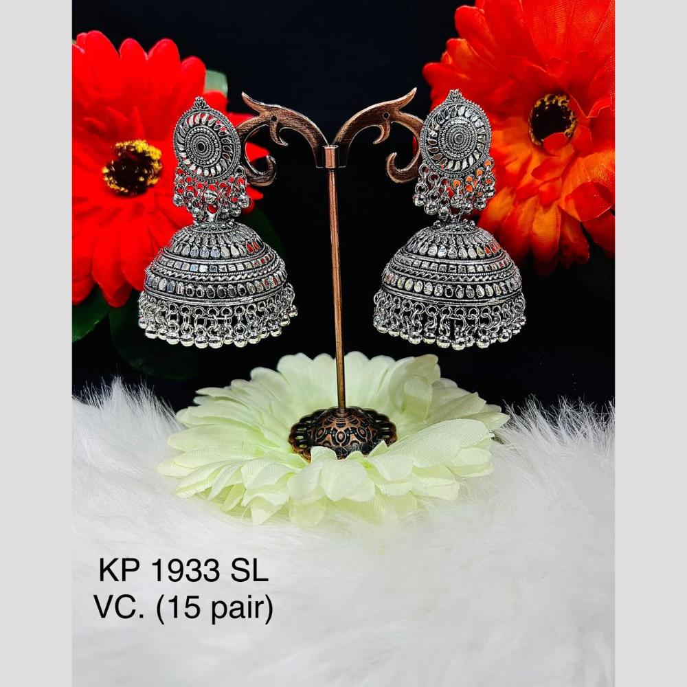 VM Imitation Oxidised Plated Jhumki Earrings