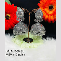 VM Imitation Oxidised Plated Jhumki Earrings
