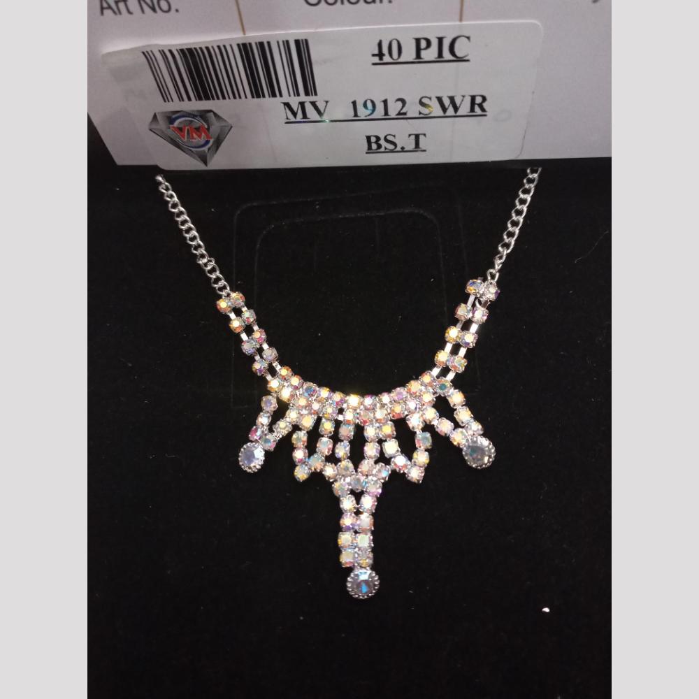 VM Imitation Silver Plated Austrian Necklace Set