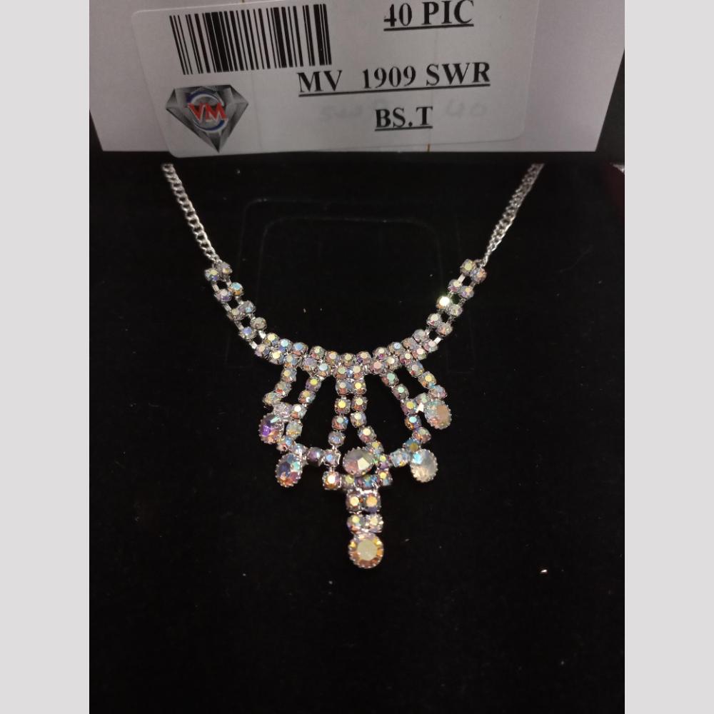 VM Imitation Silver Plated Austrian Necklace Set