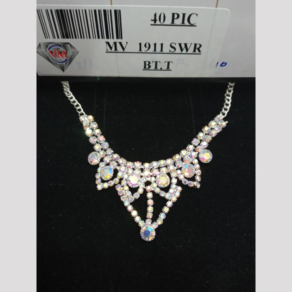 VM Imitation Silver Plated Austrian Necklace Set