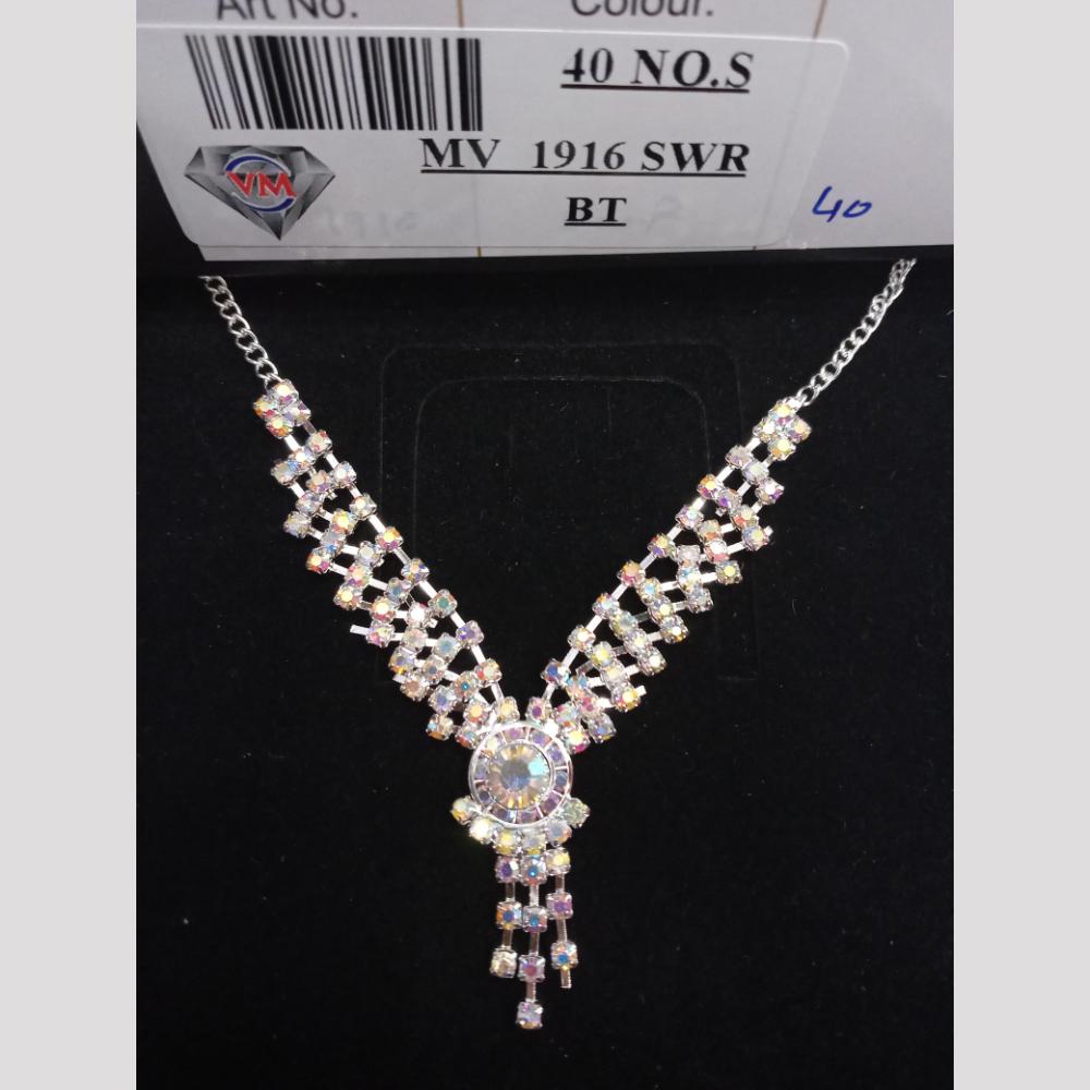 VM Imitation Silver Plated Austrian Necklace Set