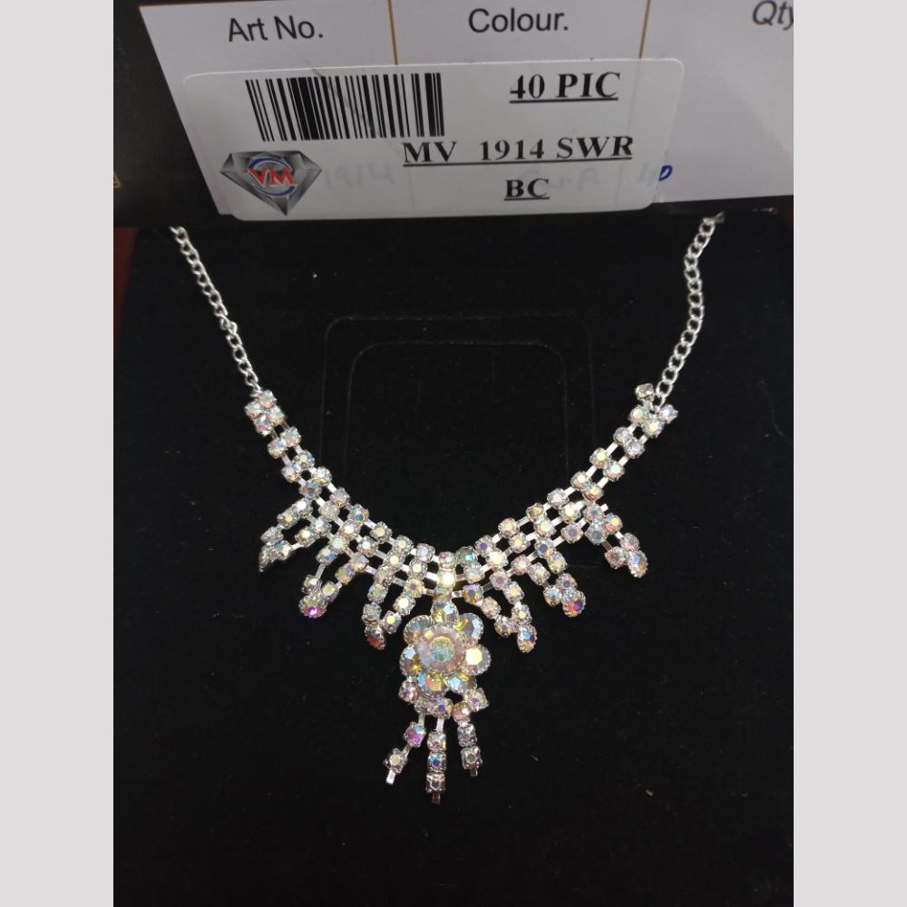 VM Imitation Silver Plated Austrian Necklace Set