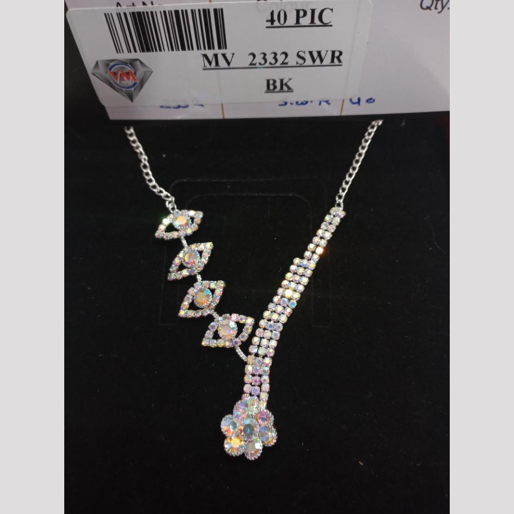 VM Imitation Silver Plated Austrian Necklace Set