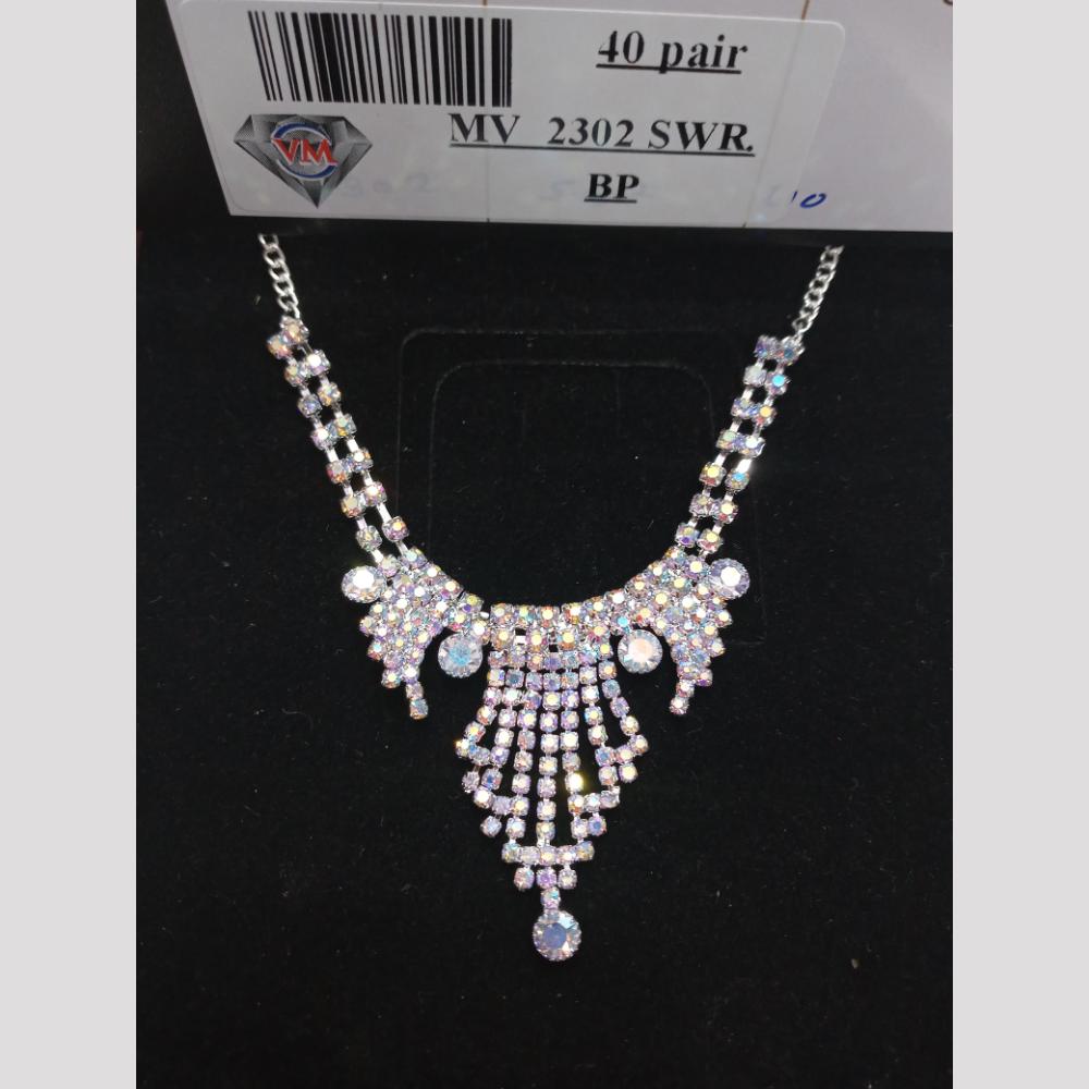 VM Imitation Silver Plated Austrian Necklace Set