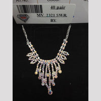 VM Imitation Silver Plated Austrian Necklace Set