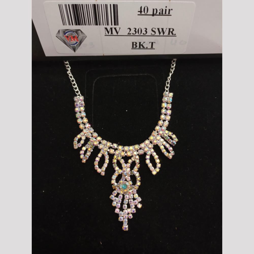 VM Imitation Silver Plated Austrian Necklace Set