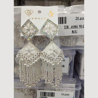 VM Imitation Silver Plated Jhumki Earrings