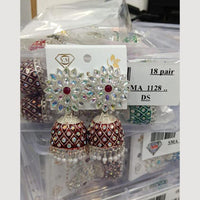 VM Imitation Silver Plated Jhumki Earrings