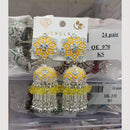VM Imitation Silver Plated Jhumki Earrings