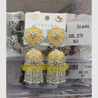 VM Imitation Silver Plated Jhumki Earrings