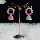 VM Imitation Multicolor Flower Design Jhumki