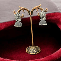 VM Imitation Antique Oxidised Plated Jhumki Earrings