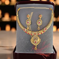 VM Imitation Classic Glam Finish Pota Stone Necklace Set