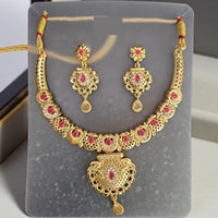 VM Imitation Classic Glam Finish Pota Stone Necklace Set
