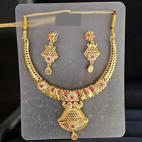 VM Imitation Classic Glam Finish Pota Stone Necklace Set