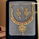 VM Imitation Classic Glam Finish Pota Stone Necklace Set
