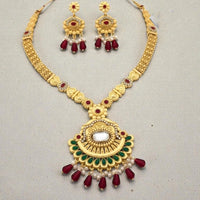 VM Imitation Royal Pota Stone And Beads Pack of 3 Necklace Set