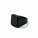 VM Imitation Bold Square Top Black Men’s Ring
