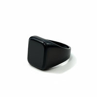 VM Imitation Bold Square Top Black Men’s Ring