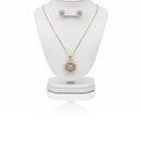 VM Imitation Premium Sparkling Crystal Stone Pendant Set