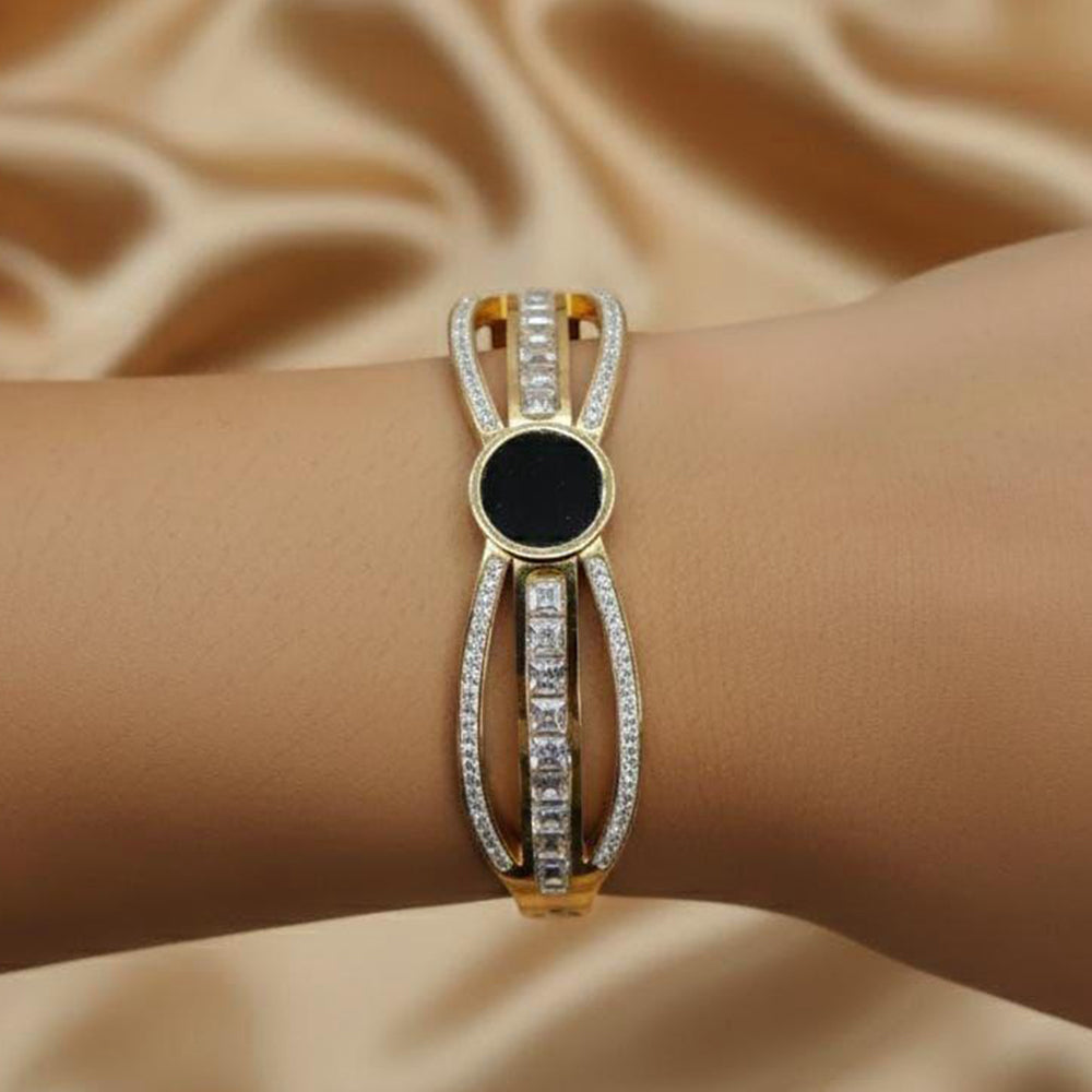 VM Imitation Delicate Austrian Stone Round - Shape Adjustable Bracelet ( Pack of 12)