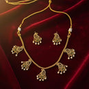 VM Imitation Fancy Austrian Stone And Pearl Statement Necklace Set