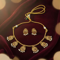 VM Imitation Fancy Austrian Stone And Pearl Statement Necklace Set