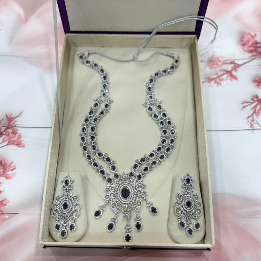 VM Imitation American Diamond Long Necklace Set (Pack of 6)