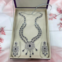 VM Imitation American Diamond Long Necklace Set