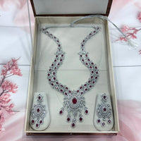 VM Imitation American Diamond Long Necklace Set (Pack of 6)