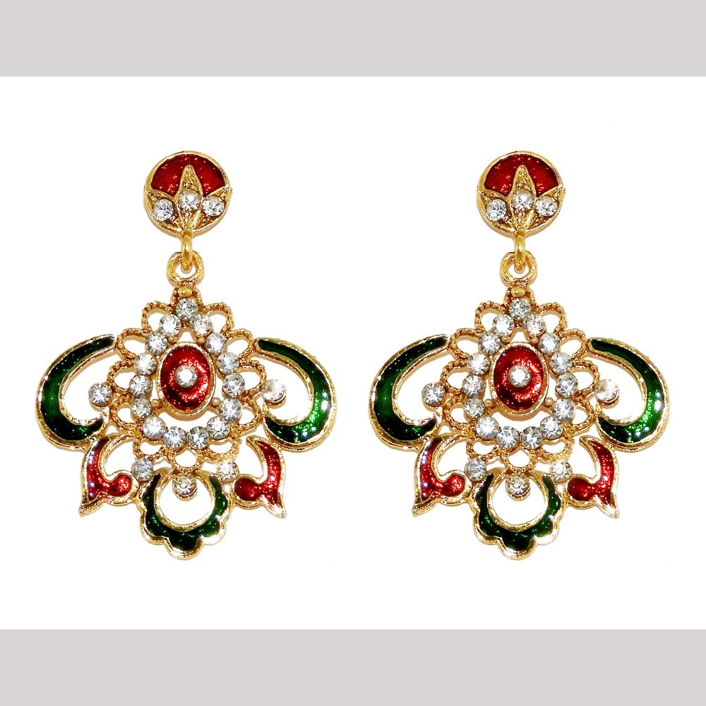 Hania Jewels Graceful Ethnic Earrings with Festive Hues