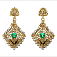 Hania Jewels Graceful Ethnic Earrings with Festive Hues