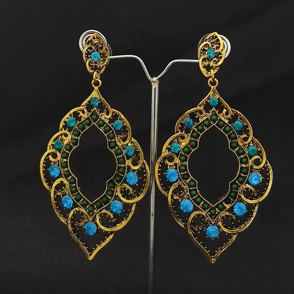 Hania Jewels Sapphire and Emerald Accents Teardrop Earrings