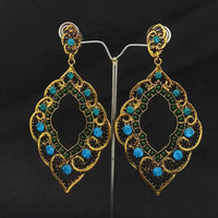 Hania Jewels Sapphire and Emerald Accents Teardrop Earrings  