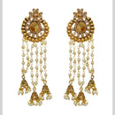 Hania Jewels Long Dangle Earrings with Pearls Jhumkis Drops
