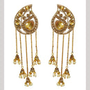Hania Jewels Long Dangle Earrings with Pearls Jhumkis Drops