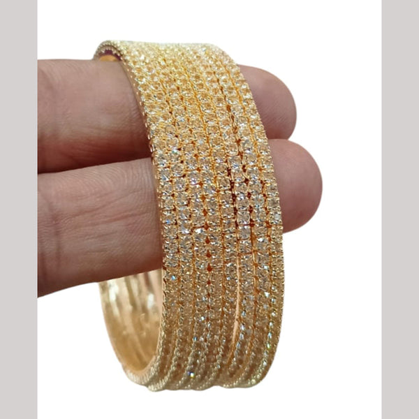 NAFJ Gold Plated Austrian Stone Bangles Set