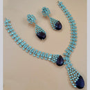 NAFJ Silver Plated American Diamonds Necklace Set