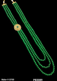 NAFJ Gold Plated Austrian Stone & Beads Long Necklace
