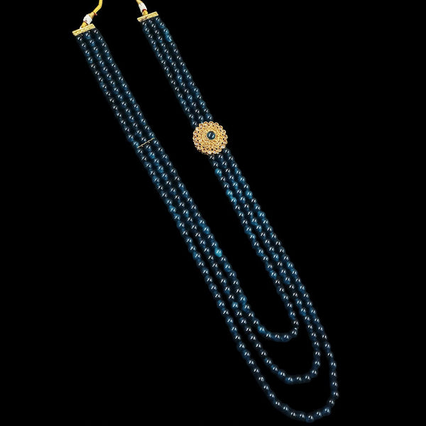 NAFJ Gold Plated Austrian Stone & Beads Long Necklace