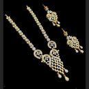 NAFJ 2 Tone Plated Traditional American Diamond Look Necklace Set