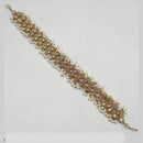 NAFJ Gold Plated Traditional Shiny Crystals And Pearls Sheeshphool